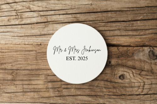 Just Married Simplistic Coaster