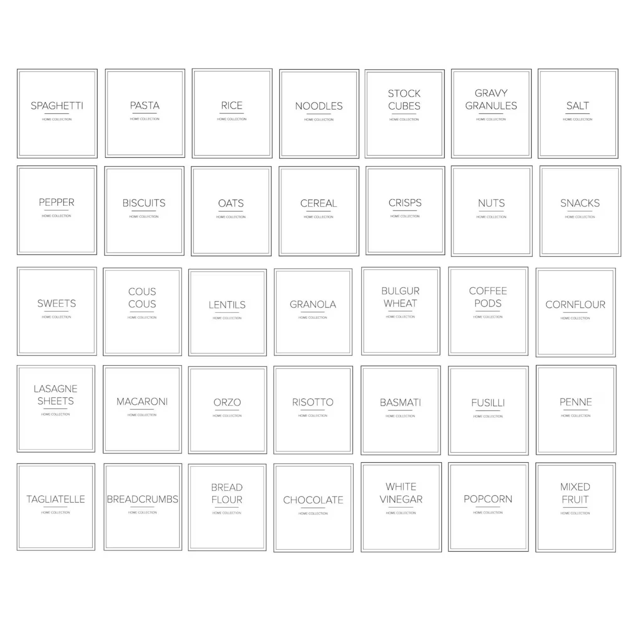 Pantry Storage Jar Labels