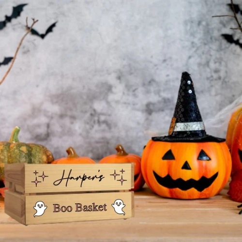 Children's Wooden Halloween Crate 1