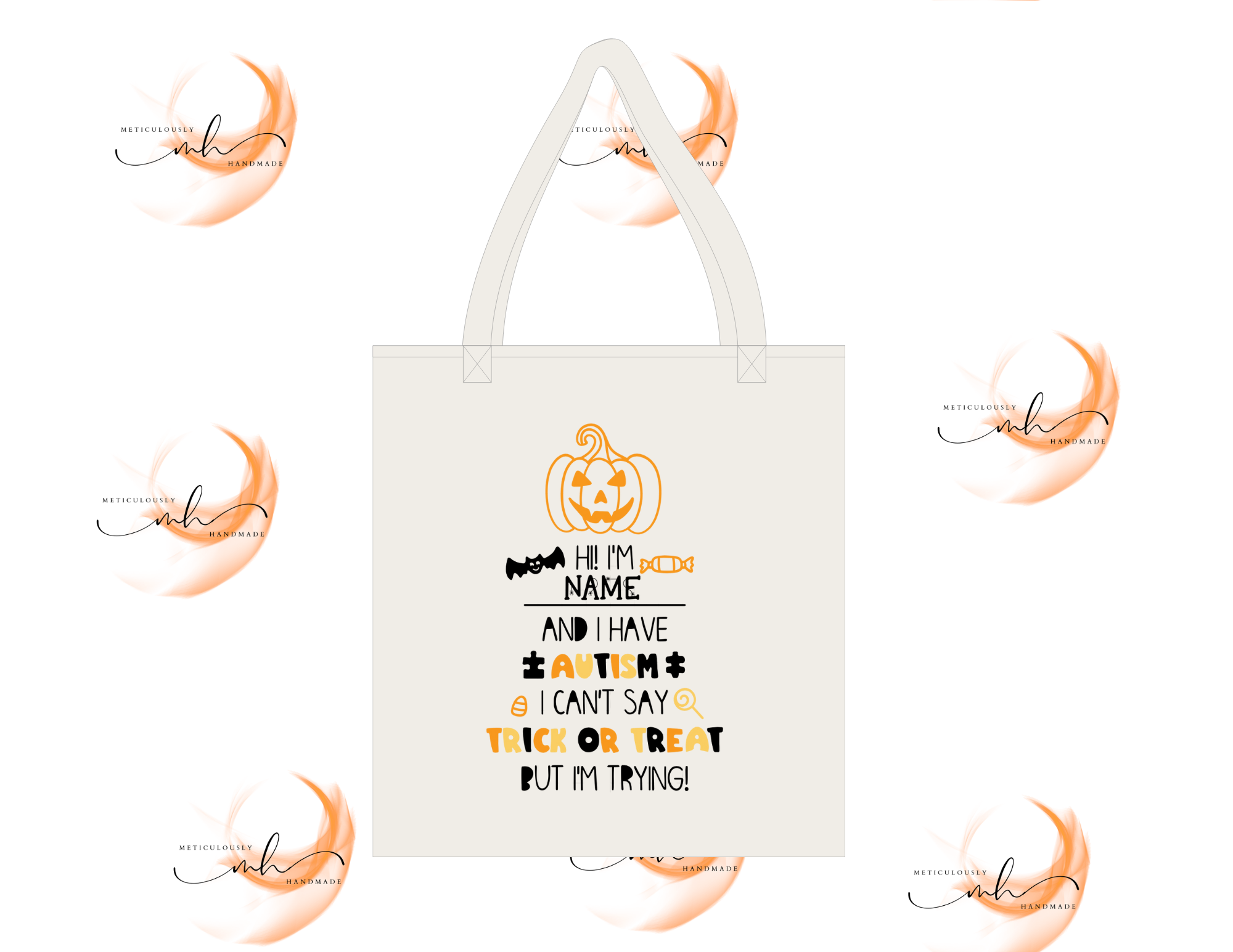 Non-Verbal Trick or Treat Tote