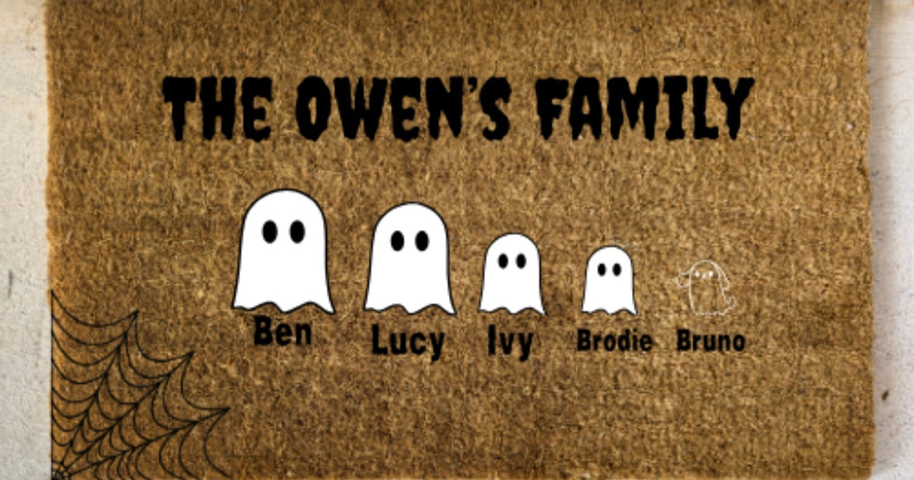 Ghost Family Door Mat