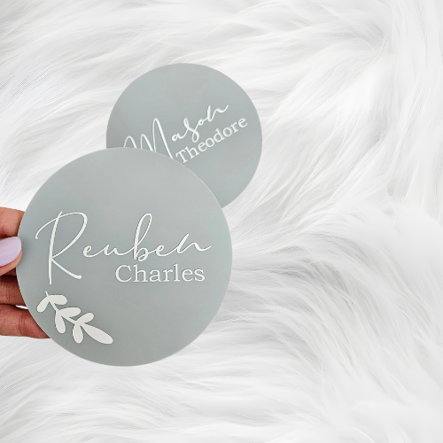 Round Acrylic Announcement Discs