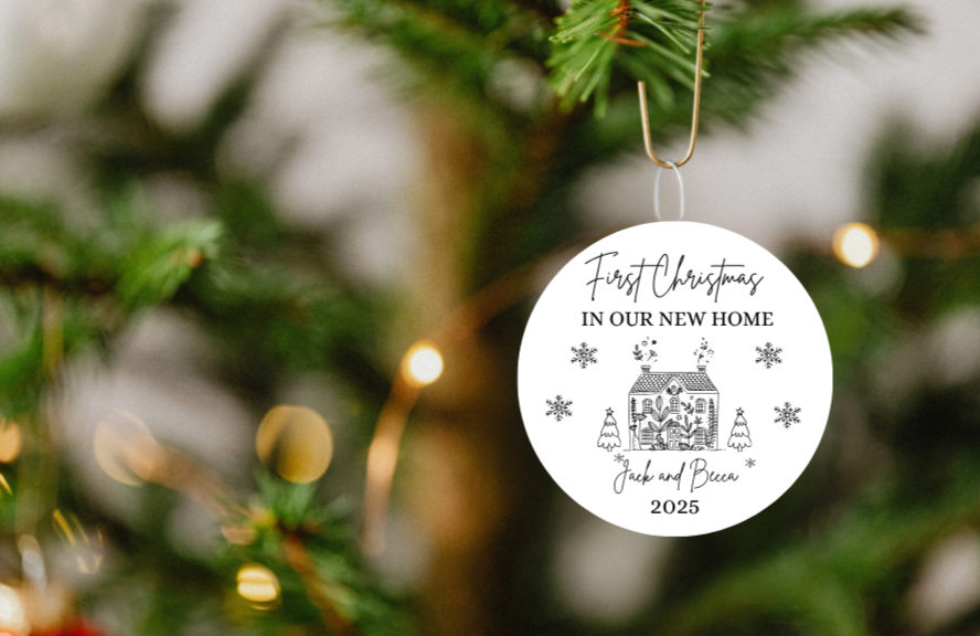 New Home Ceramic Christmas Bauble