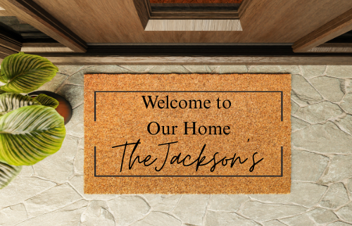 Welcome To Our Home Door Mat