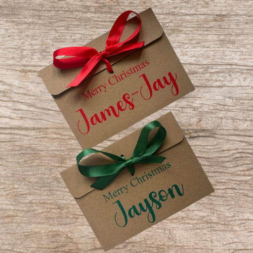 Christmas Bow Envelopes