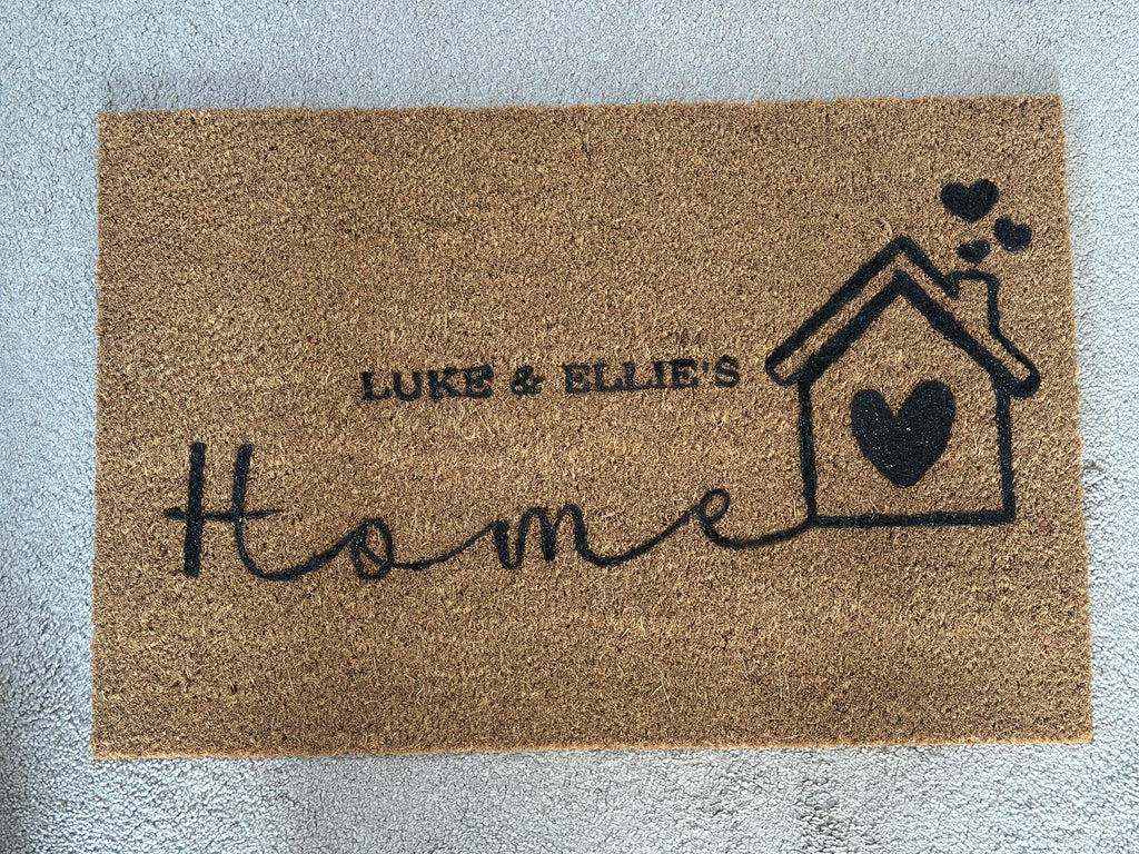 Swirl Heart Door Mat