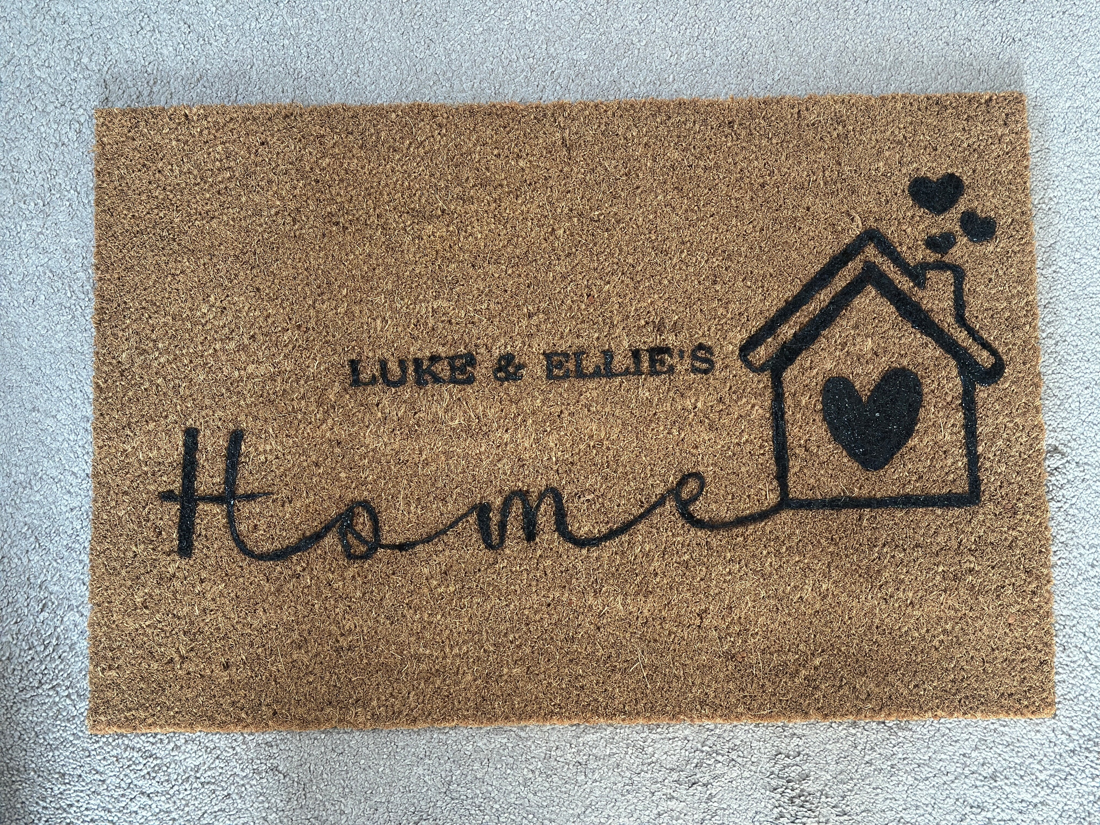 Swirl Heart Door Mat