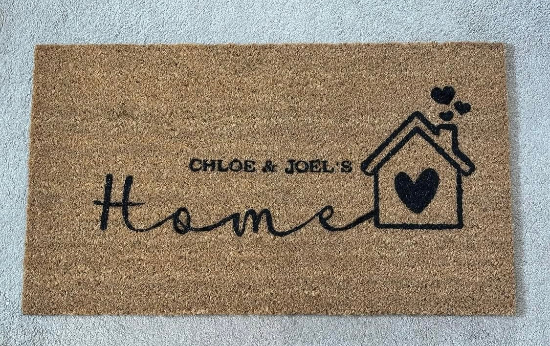 Swirl Heart Door Mat