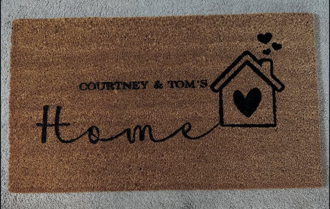 Swirl Heart Door Mat