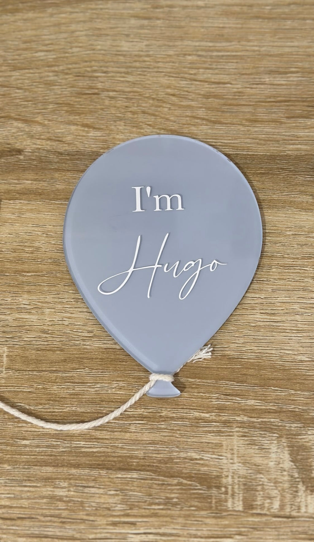 Baby Balloon Acrylic Announcement