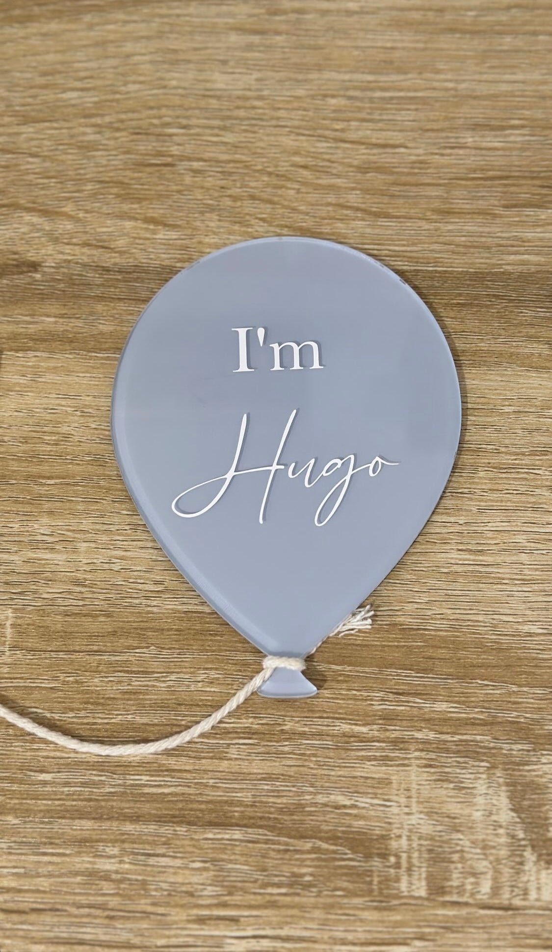 Baby Balloon Acrylic Announcement