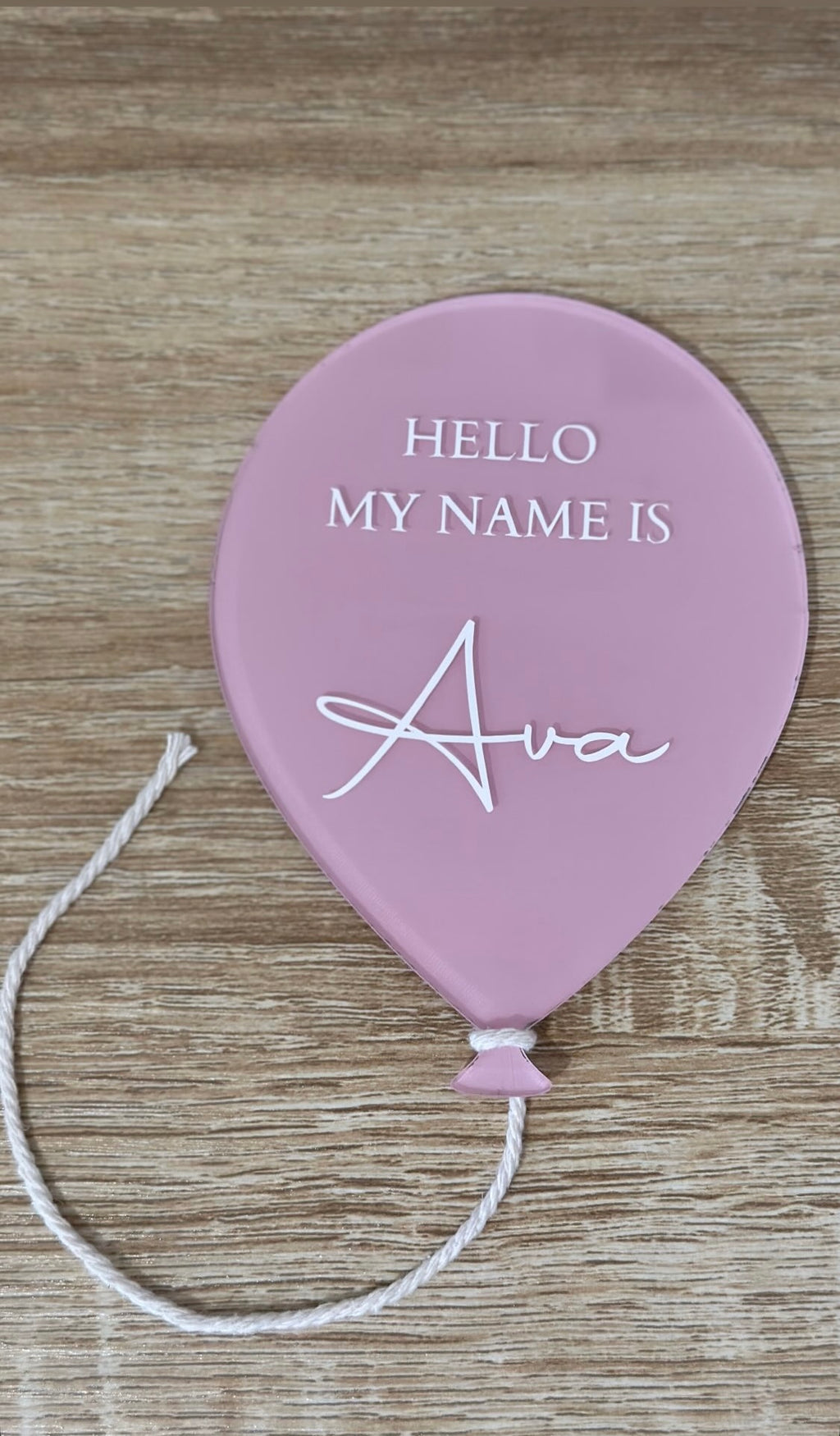 Baby Balloon Acrylic Announcement