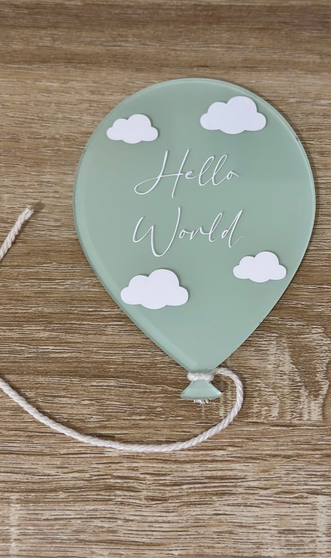 Baby Balloon Acrylic Announcement