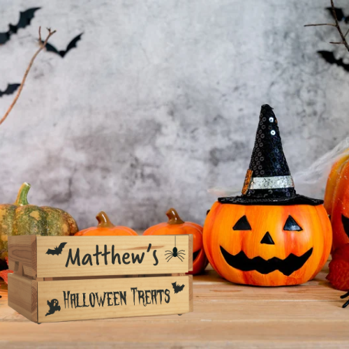 Children's Wooden Halloween Crate 1