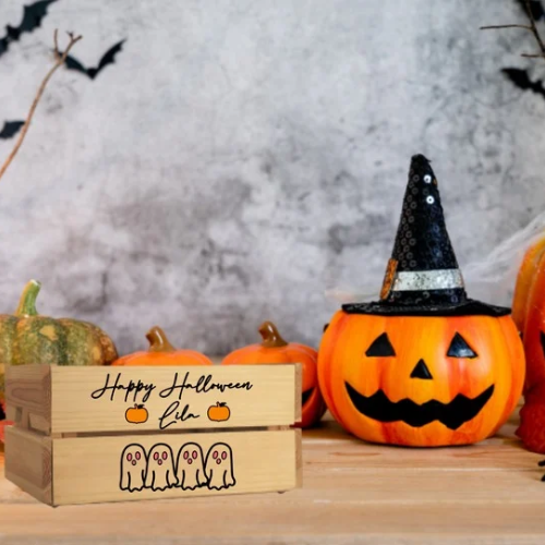 Children's Wooden Halloween Crate 1