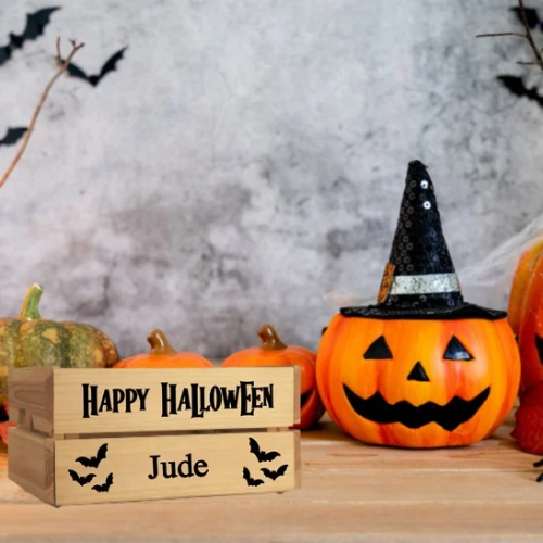 Children's Wooden Halloween Crate 1